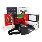 2018 promotional gift custom logo google cardboard Portable and Foldable VR Glasses