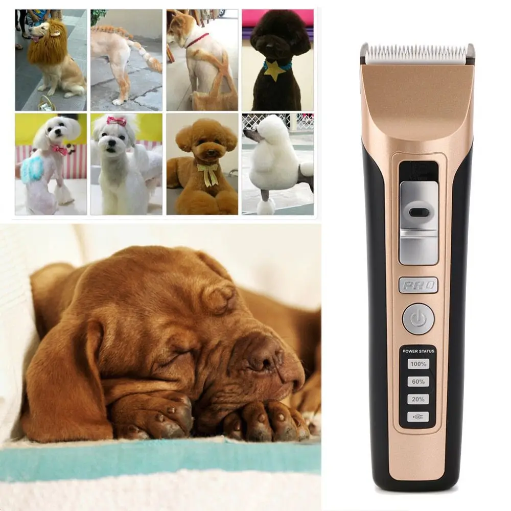 Professional 110~240V Pet Trimmer Scissors Dog Cattle Rabbits Electric Hair Clipper High Power34 Grooming Shaver Cutting EU Plug