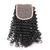 Unprocessed 100% human hair curly wave with 4*4 lace closure no any chemical