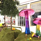 ホット販売カラフルな金属屋内彫刻クリスマス祭りの装飾キノコ彫刻でオーストラリアのeastlandショッピングモール