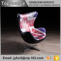 Aluminium Base Elasticity Sponge Replica Used Swivel Egg Chair For Sale