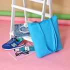 Sky Blue Canvas Grocery Totes Handbags Cotton Shopping Bags