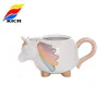 handcrafted 3d cheap unicorn ceramic coffee mug