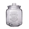 Transparent Glass jar for peanut storage with glass lid