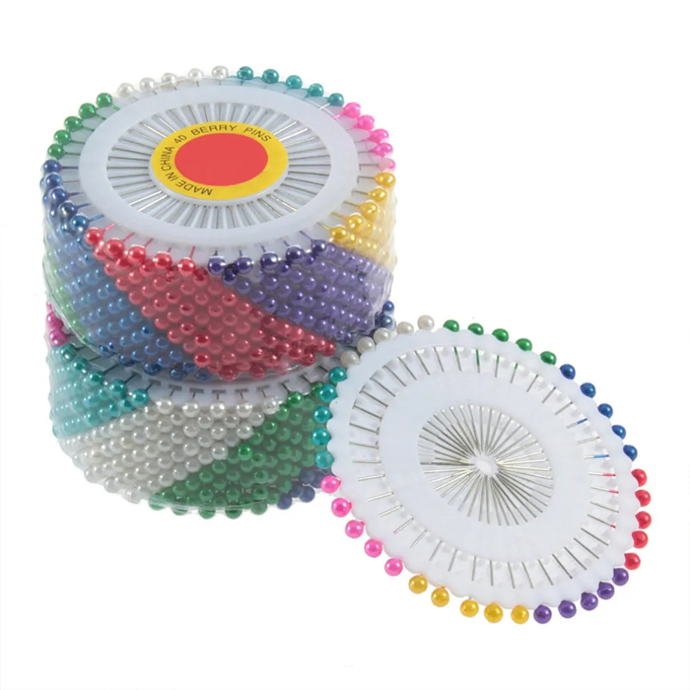 480pcs/Set Multi Colour Round-Head Fau Pearl Decorating Pin Dressmaking Sewing Pin Craft Tool