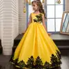 Lace Satin Kids Dresses For Girls Wedding Teenagers Evening Party Princess Dress Easter Costume 3 - 14 Years Y11029