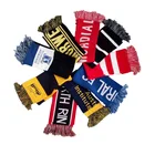 LOW MOQ OEM custom logo football scarf acrylic football scarf knitting pattern cashmere football scarf