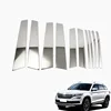 Top quality STAINLESS STEEL PILLAR COVER CAR AUTO ACCESSORIES car window decoration moulding trim FOR KODIAQ 2017