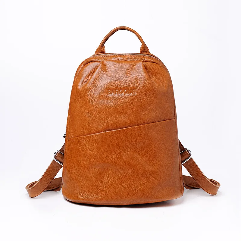 China Brand Quality Soft Top Layer Cowhide Leather Waterproof Anti-scratch Backpack for Girls