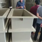 PP rinse acid washing anodizing tank with steel around reinforcement for aluminum profile anodizing line usage