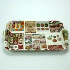 2018 plates non-slip food serving durable plastic tray