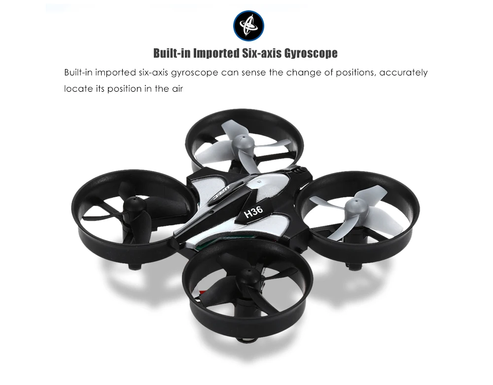 JJRC H36 RC Drone Dron 2.4GHz 4CH 6 Axis Gyro RC Quadcopter with Headless Mode  Speed Switch Drones LED Light Flying Helicopter (2)