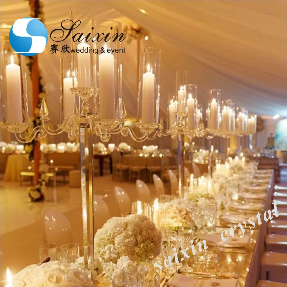 gorgeous large 18 candle holder wedding centerpiece crystal