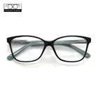 Custom printing metal logo fashion eye glasses Acetate eyewear optical eyeglasses frames for women