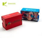 Design free custom printed cheap promotional vr 3d glasses headset google cardboard professional supplier