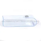 Hard PVC box plastic PVC cosmetic metal button closure package bags
