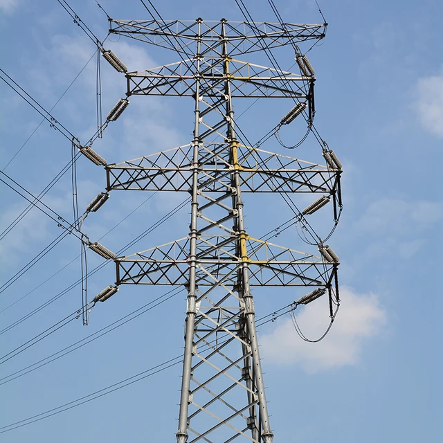 33kv 66kv 132kv Power electric transmission line steel pole tower
