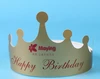Happy Birthday Paper crown for party Custom LOGO Gold Paper Crown For Kids