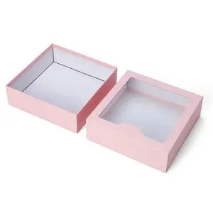 handcraft paper fancy boxes for gifts with clear pvc window