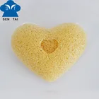 Konjac sponge OEM 100% organic natural sponge with heart shape