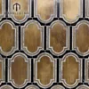 chinese supplier custom water jet cutting marble brass mosaic decor kitchen wall tile
