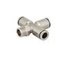 Pneumatic Accessories MPZR Male Cross one Touch Fittings brass nickel-plated Pneumatic Copper push-in connector fittings China