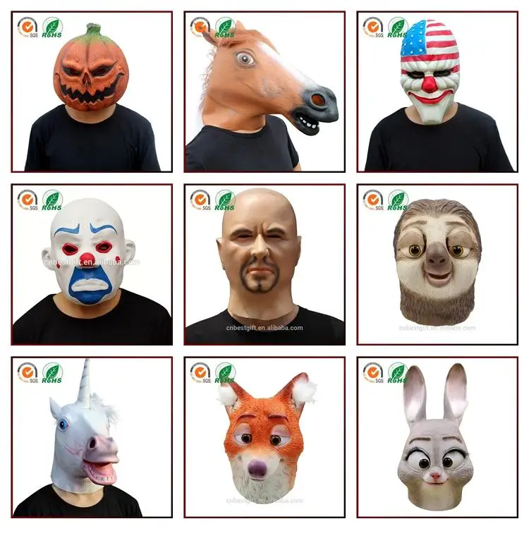 Halloween decoration Resin Face Adult Party Masquerade Latex Mask