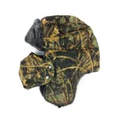 High Quality Camo Faux Fur Windproof Winter Warm Earmuff Bomber Russian Trapper Hat