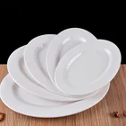Oval shape plastic melamine white plates sets dinnerware