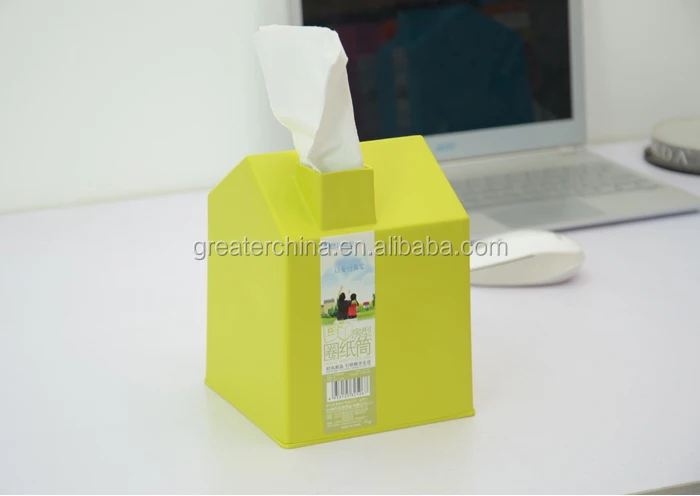 plastic house shape tissue box, paper towel box, tissue box