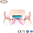 KINPLAY Brand Kids Plastic Table With Two Seats For Studying