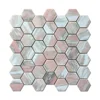 Norway Rose Marble Stone Hexagon Pink Mosaic Tiles for Backsplash