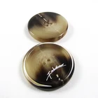 40L Colorful Resin Sewing Button Plastic Horn Button 4Holes Plastic Button