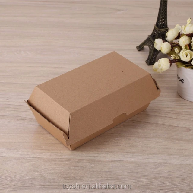 Eco-friendly Fast Food Paper Packaging Box/eco friendly box/brown box packaging