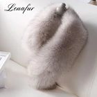 Fashion Dyed Scarf Dyed Best Choose Fashion Dyed 100% Real Fox Fur Collar Girls' Scarf