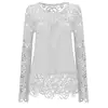 Wholesale clothing plus size female chiffon blouse autumn hollow out lace blouse long sleeve women shirt blouse