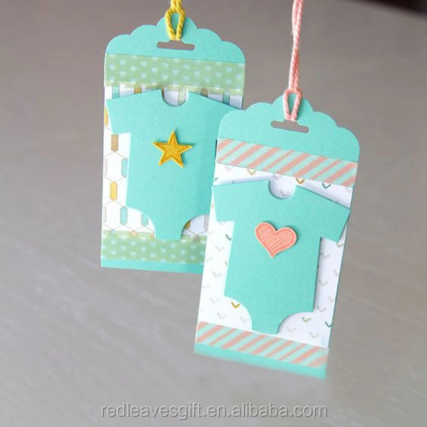baby shower gift tags, laser cut kids hang tags hot sale