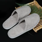 High-end luxury eva sole velvet soft hotel grey disposable slippers