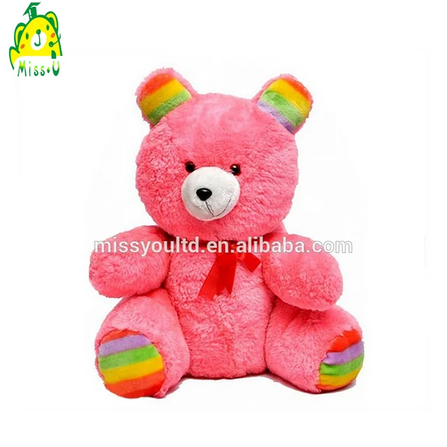 wholesale custom rainbow mini teddy bear for christmas gift
