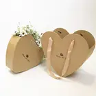 High-end customized roses box for valentine's day gifts Creative Portable heart-shaped flower bucket flower box