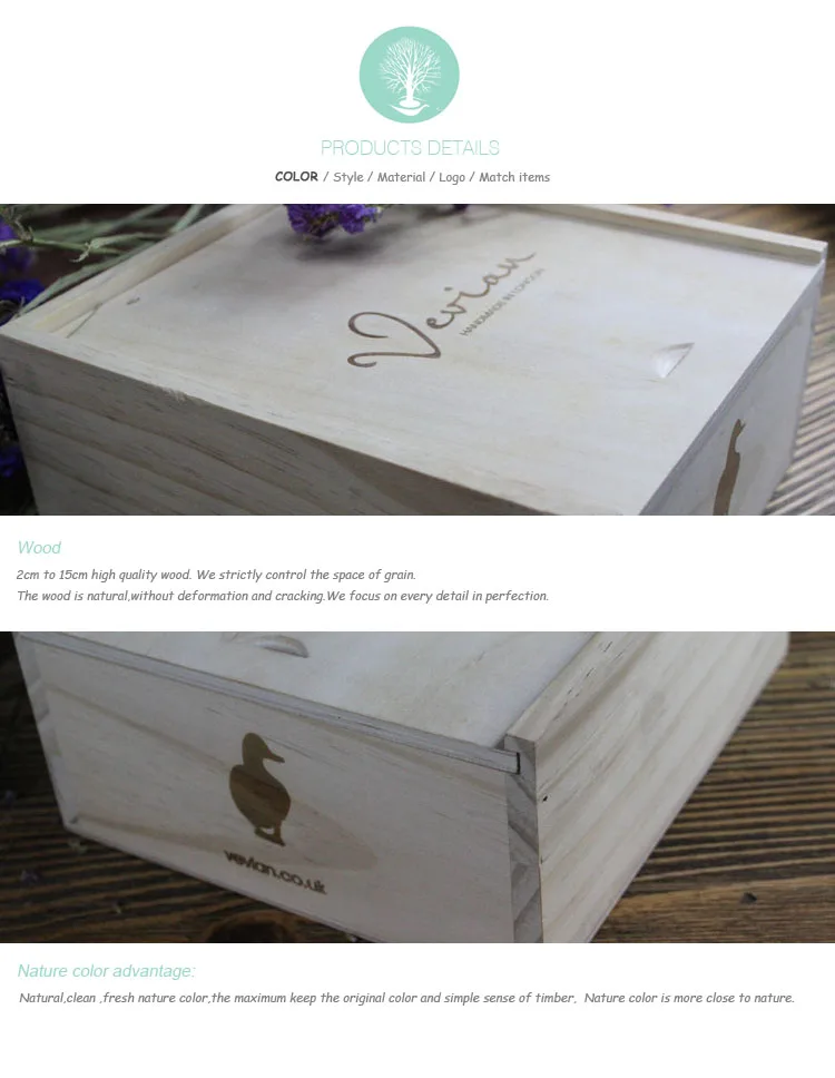 hongdao homemade wooden gift boxes for shirts of baby clothes or