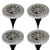 Z492 8 LED Solar Power Buried Cool White Light Ground Lamp Outdoor Path Way Garden Emergency Decking Underground Lamps