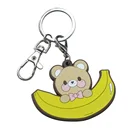 custom made Cute Soft PVC Bear Fish whale Live Animal Rubber Keychain for kids children