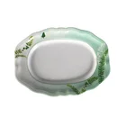 Online shopping dinnerware wedding bulk cheap unique oval 10.5" plastic melamine dinner plates