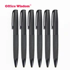 Elegant black ballpoint pen modern Retractable signing Pen