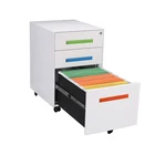 Home office lorell vertical 3 drawer under desk mobile file cabinet cupboard with wheels