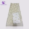 hot sell wholesale cream embroidery african lace fabrics with beaded and stone elegant french lace for bridal