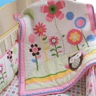 Cotton embroidery baby bedding set real madrid bed baby cot fitted sheet sets