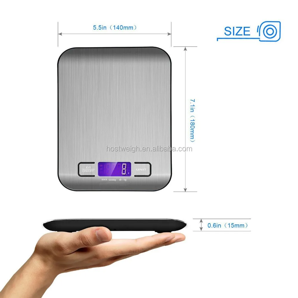 Slim Accuracy Food Scale Multifunction Kitchen Scale