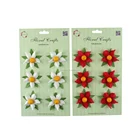 Scrapbook Paper flowers with curly petals and leaves embellishment card crafts project wedding decor Item No.72182